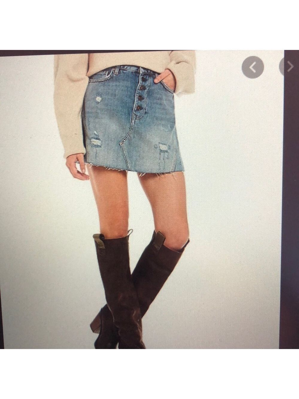 We the Free Denim Skirt
